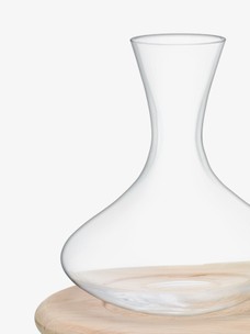 LSA International Water & Wine Carafe Set & Oak Base