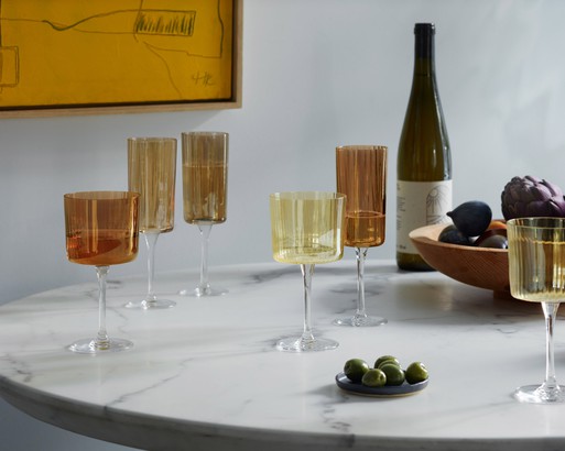 LSA Gems Champagne Cocktail Glass, Set of 4 - Garnet