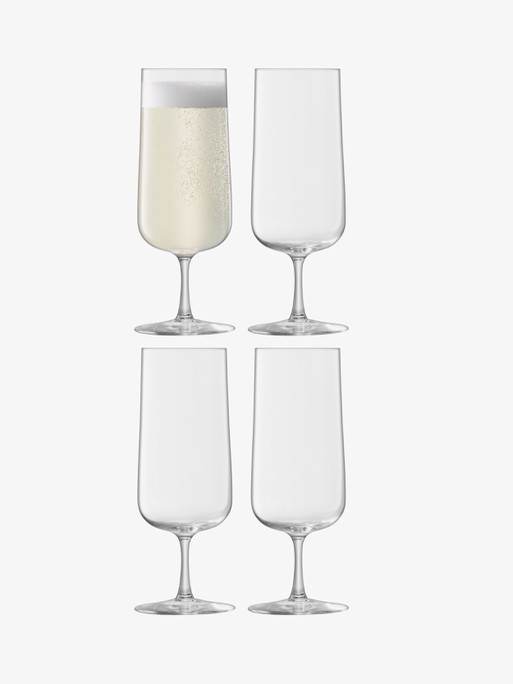LSA International Arc Champagne Flutes Set of 4