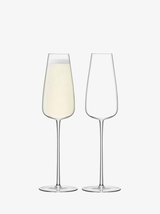 Clear Premium Quality Champagne Flutes - Modern Lola