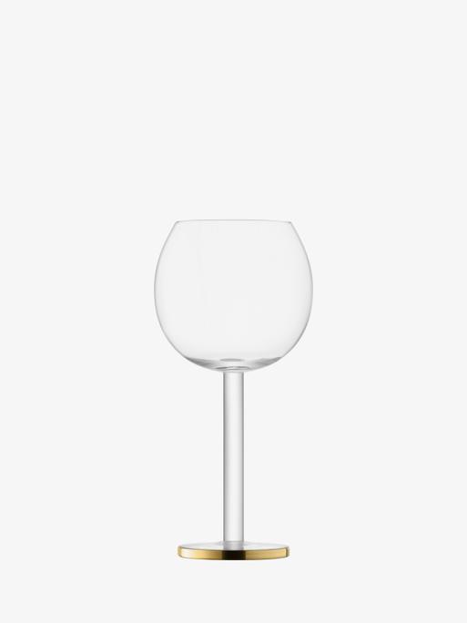 LSA International - Luca Wine Goblet - Set of 2 - Clear/Gold