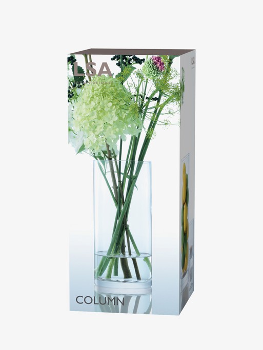 Vase H11in, Clear | Column Collection | LSA Interior