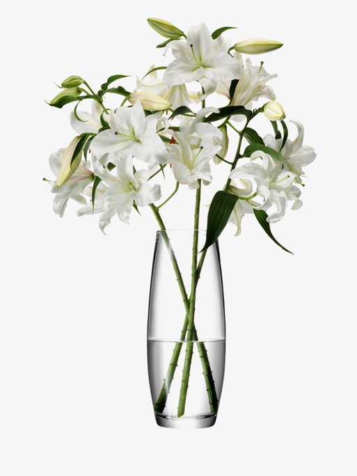 Grand Stem Vase H16.25in, Clear | Flower | LSA Interior