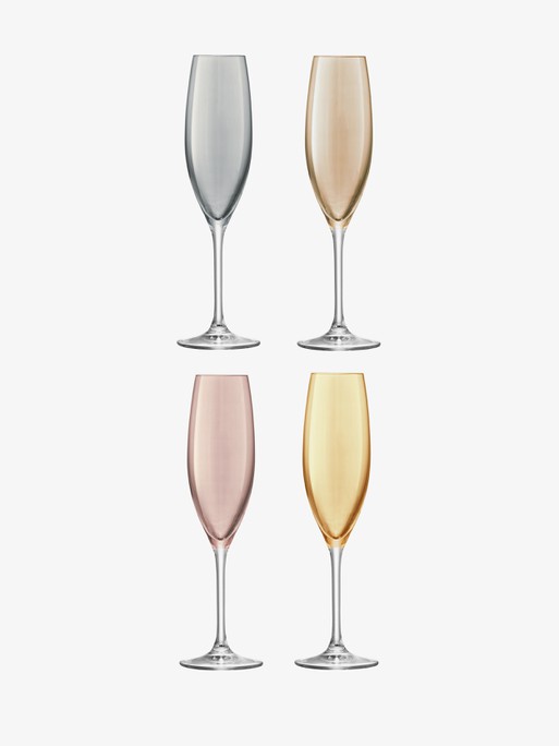 Pack of 4 Glass Champagne Flutes 15 cl Laisa - SKLUM