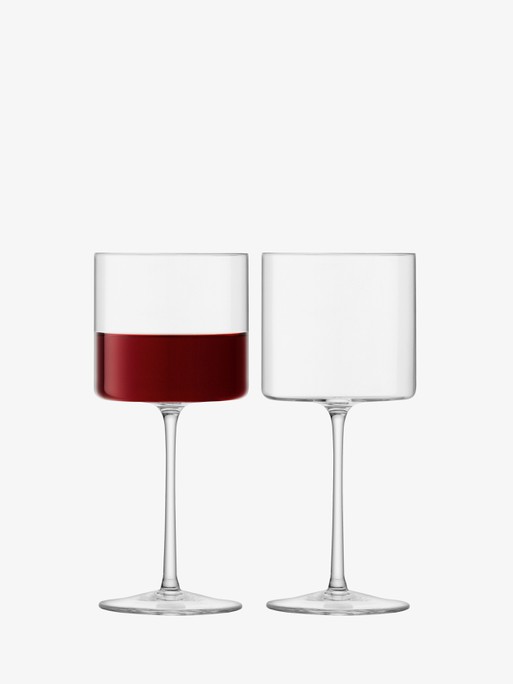 Burns Glass Clear Wine Glass 4pcs Set, 10 Oz Red