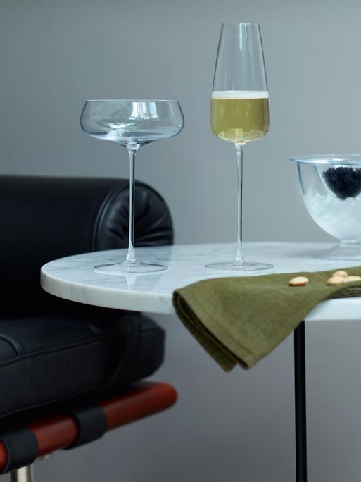 Modern Drinking Glass: Flute, Champagne Coupe, Wine & Water