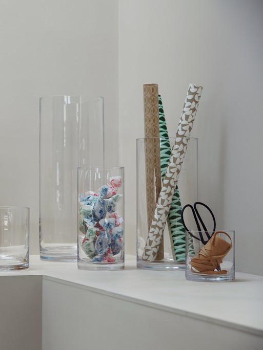 Vase/Lantern H4.75in, Clear | Column | LSA Interior