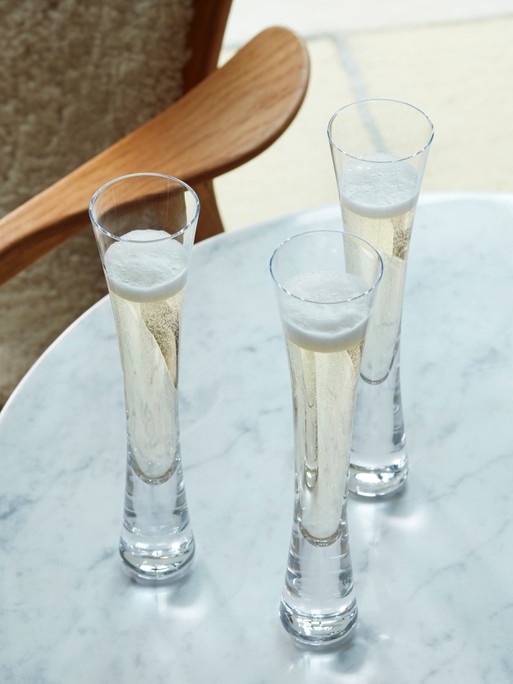 Champagne Flute x 2 6oz, Clear | Moya | LSA Drinkware